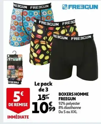 Auchan Boxers homme freegun offre