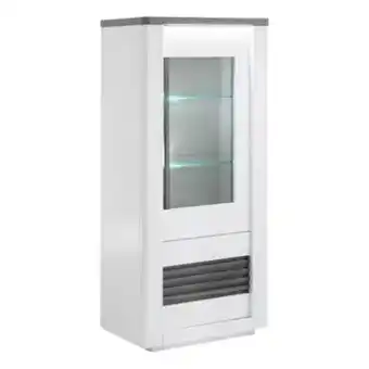 BUT Modern living vitrine 2 portes vertigo blanc/chêne gris offre