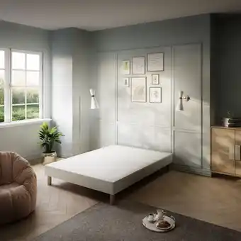 Sommier tapissier cosmos deco beige - 80x200
