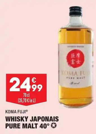 ALDI Whisky Japonais Pure Malt 40° offre
