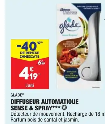 ALDI Glade Diffuseur Automatique Sense & Spray offre