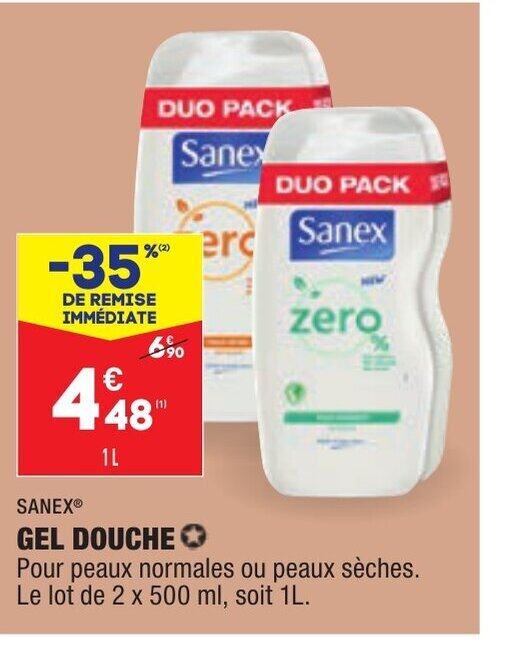 Promo Sanex Gel Douche chez ALDI