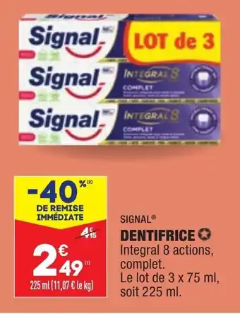ALDI Signal Dentifrice offre