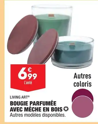 ALDI Bougie Parfumée Avec Mèche en Bois offre
