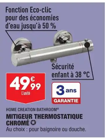ALDI Mitigeur Thermostatique Chromé offre