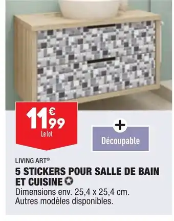 ALDI 5 Stickers pour Salle de Bain et Cuisine offre
