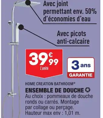 ALDI Ensemble de Douche offre