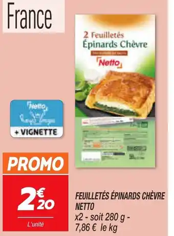 Netto Feuilletés Épinards Chèvre Netto offre