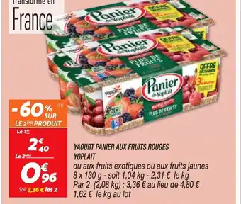 Netto Yaourt Panier Aux Fruits Rouges Yoplait offre