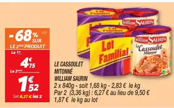 Netto Le Cassoulet Mitonné William Saurin offre