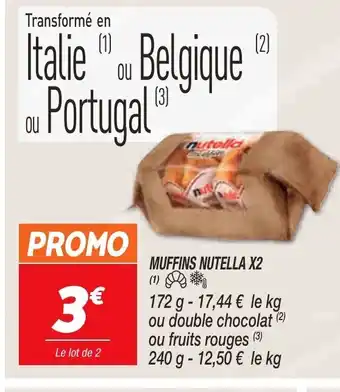 Netto Muffins Nutella X2 offre