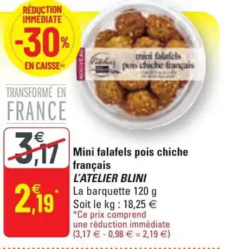 G20 Mini Falafels Pois Chiche Français L'Atelier Blini offre