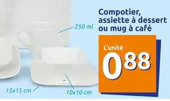 Action Compotier, assiette à dessert ou mug à cafe offre