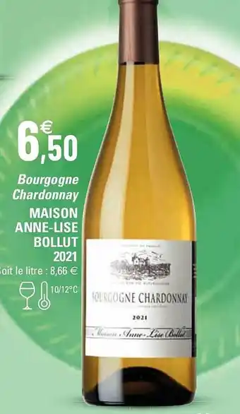 G20 Bourgogne chardonnay maison anne-lise bollut 2021 offre