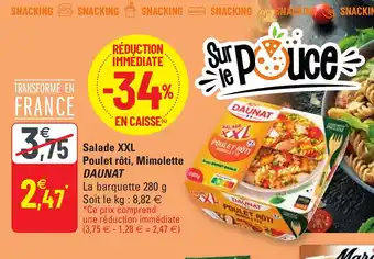 G20 Salade XXL Poulet Roti Mimolette Daunat offre