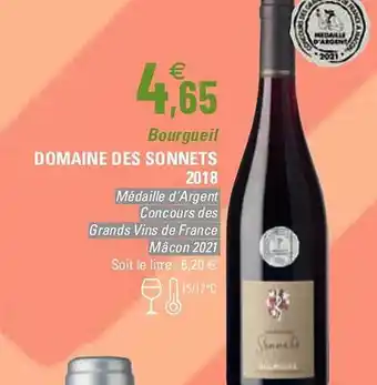 G20 Bourgueil domaine des sonnets 2018 offre