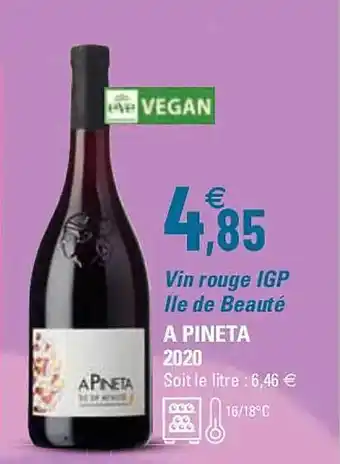G20 Vin rouge igp île de beauté a pineta 2020 offre