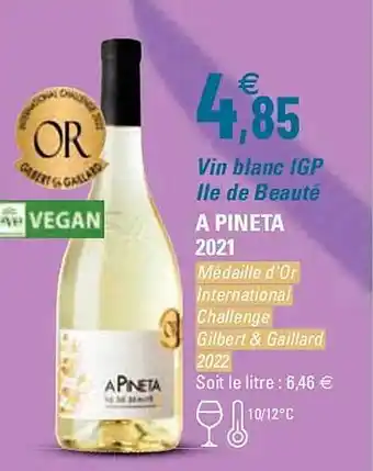 G20 Vin blanc igp île de beauté a pineta 2021 offre