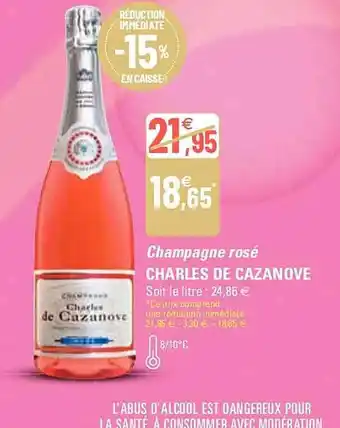 G20 Champagne rosé charles de cazanove offre