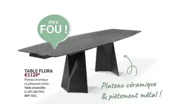 Meubles Crack Table flora offre