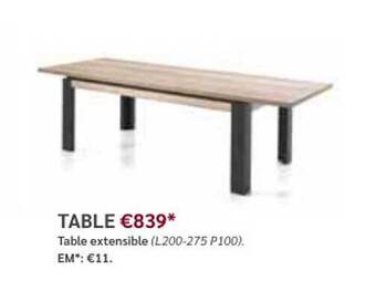 Meubles Crack Table offre