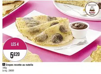 Casino Supermarchés Crepes recette au nutella offre
