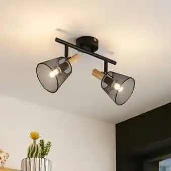 Lindby layne spot pour plafond, 2 abat-jour cages