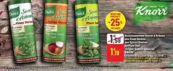 Assaisonnement Secret d'Arômes Aux Fines Herbes Aux Epices Douces Ou Plein Sud Origan Basilic Romarin Knorr