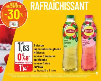 G20 Boisson Façon Infusion Glacée Hibiscus saveur Framboise Ou Menthe Saveur Fraise offre