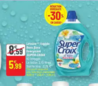 Lessive Liquide Bora Bora Energisant Super Croix