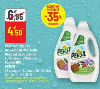 G20 Lessive Liquide Au Savon de Marseille Bouquet de Provence Ou Douceur d'Amande Vanille io Persil offre