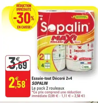 G20 Essuie-Tout Décoré 2=4 Sopalin offre