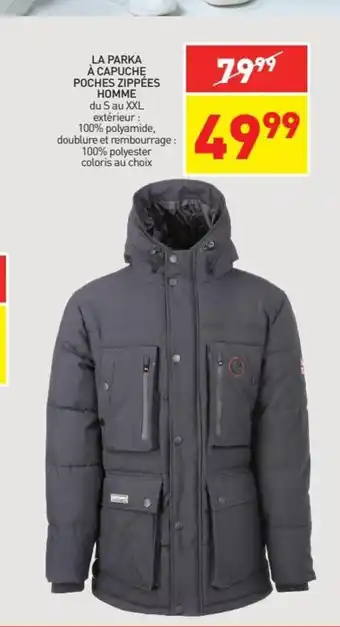 Stokomani La Parka A Capuche Poches Zippées Homme offre