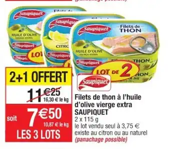 Cora x Carrefour Filets de thon à l'huile d'olive vierge extra offre