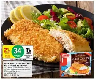 Intermarché Colin Alaska Croustillant Msc Surgelé X2 Findus offre