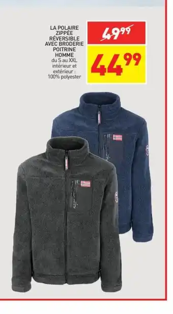 Stokomani La Polaire Zippée Réversible Avec Broderie Poitrine Homme offre