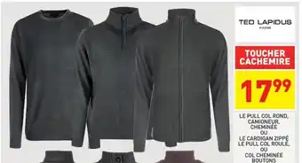 Stokomani Le Pull Col Rond Camioneur Cheminée Ou Le Cardigan Zippé Le Pull Col Roule Ou Col Cheminée Boutons offre