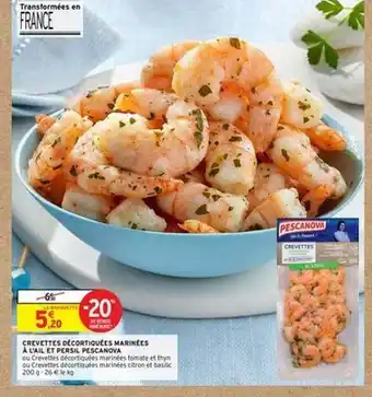 Intermarché Crevettes Décortiquées Marinées à L'ail Et Persil Pescanova offre