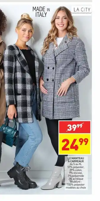 Stokomani Le Manteau à Carreau offre