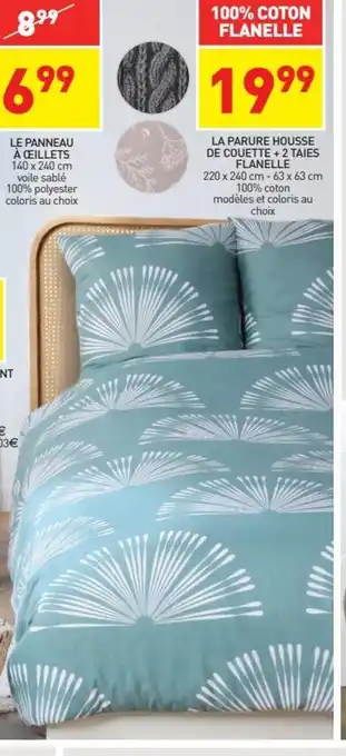 Stokomani La Parure Housse de Couette +2 Taies Flanelle offre