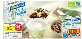 Intermarché Lait D'amande Bio Calcium Bjorg offre
