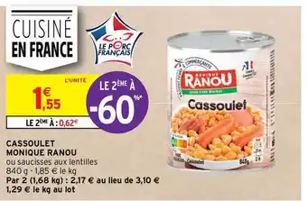 Intermarché Cassoulet Monique Ranou offre