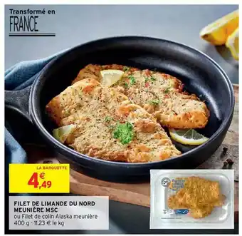 Intermarché Filet De Limande Du Nord Meunière Msc offre