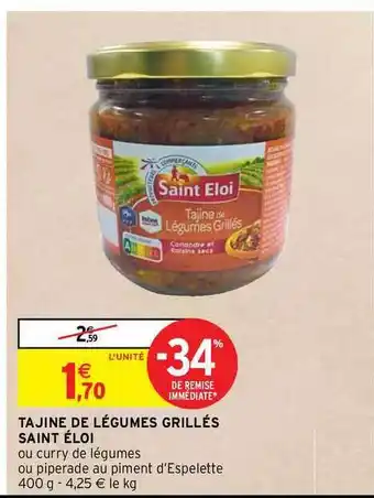 Intermarché Tajine De Légumes Grillés Saint éloi offre