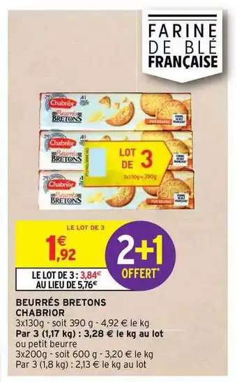 Intermarché Beurrés Bretons Chabrior offre