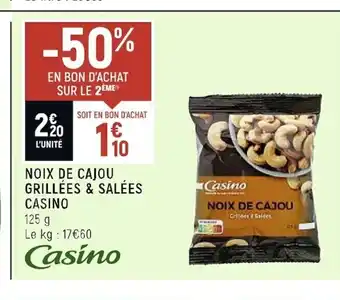 Spar Noix De Cajou Grillées & Salées Casino offre