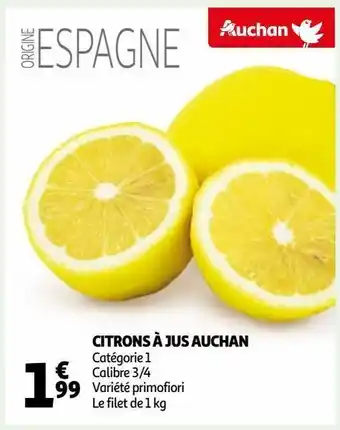 Auchan Citrons à jus auchan offre