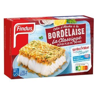 Colin d'alaska à la bordelaise surgelé findus