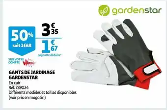 Auchan Gants de jardinage gardenstar offre