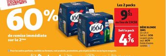 Auchan Supermarché Bière blonde 1664 offre